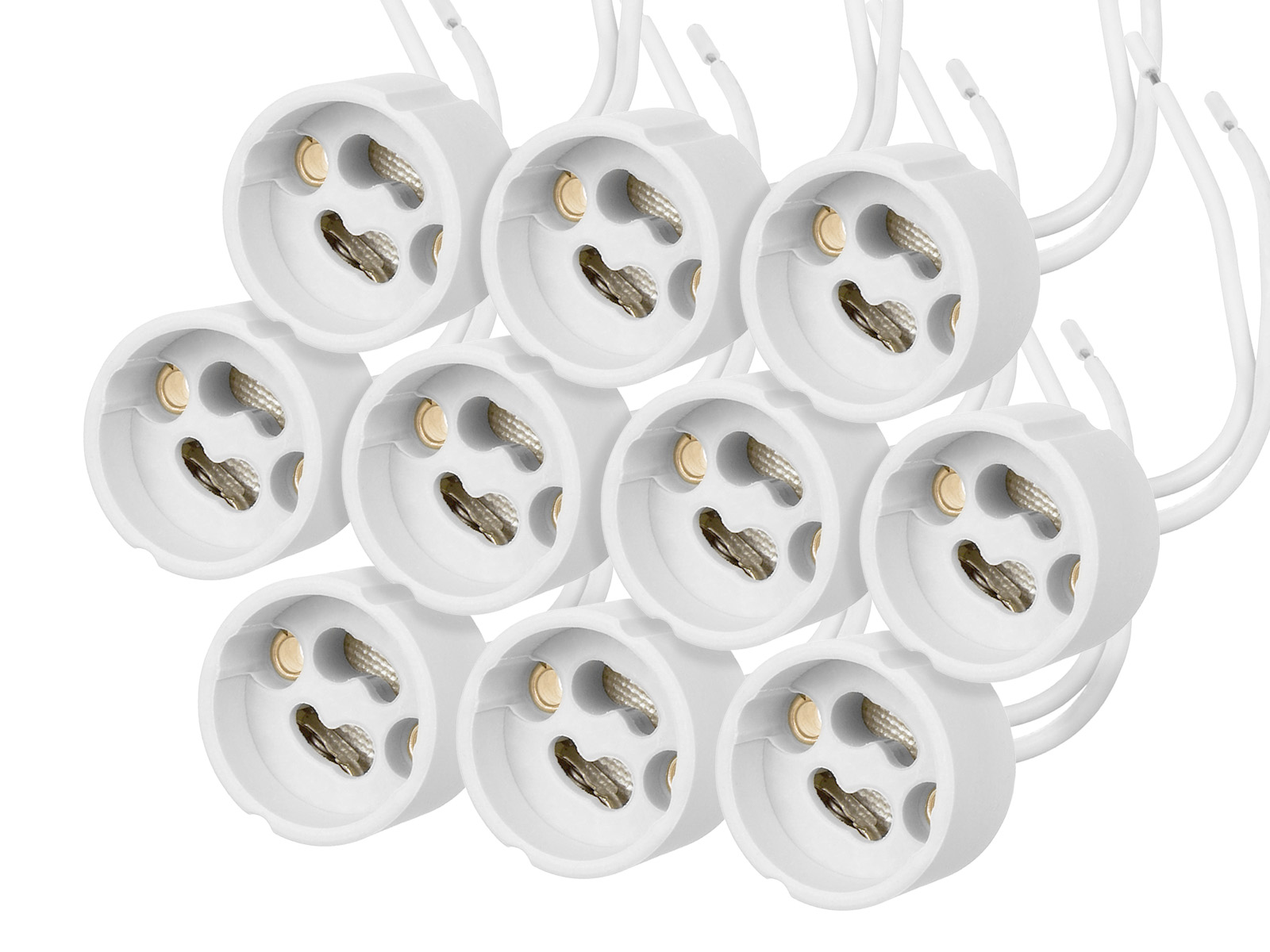 10x Gniazdo na GU10 oprawka ceramiczna LED
